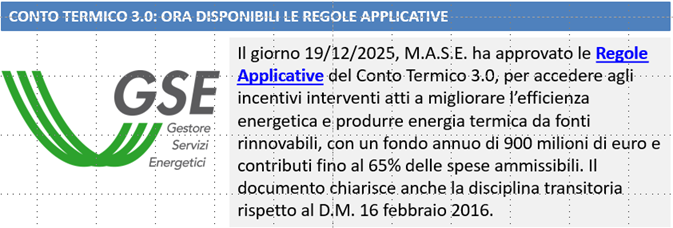 REGOLE APPLICATIVE CT 3.0 BANNER CONTO TERMICO 3.0